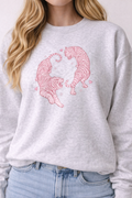🐅💗 Cosmic Tiger Love Crewneck Sweatshirt (Gildan)
