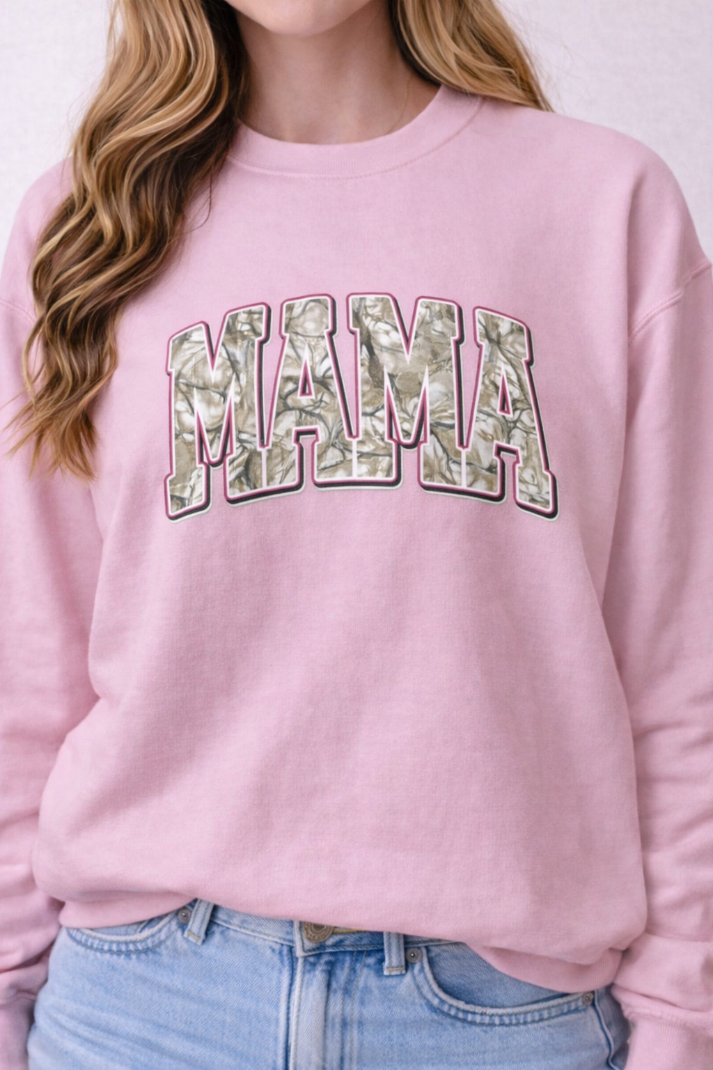 Camo MAMA Crewneck