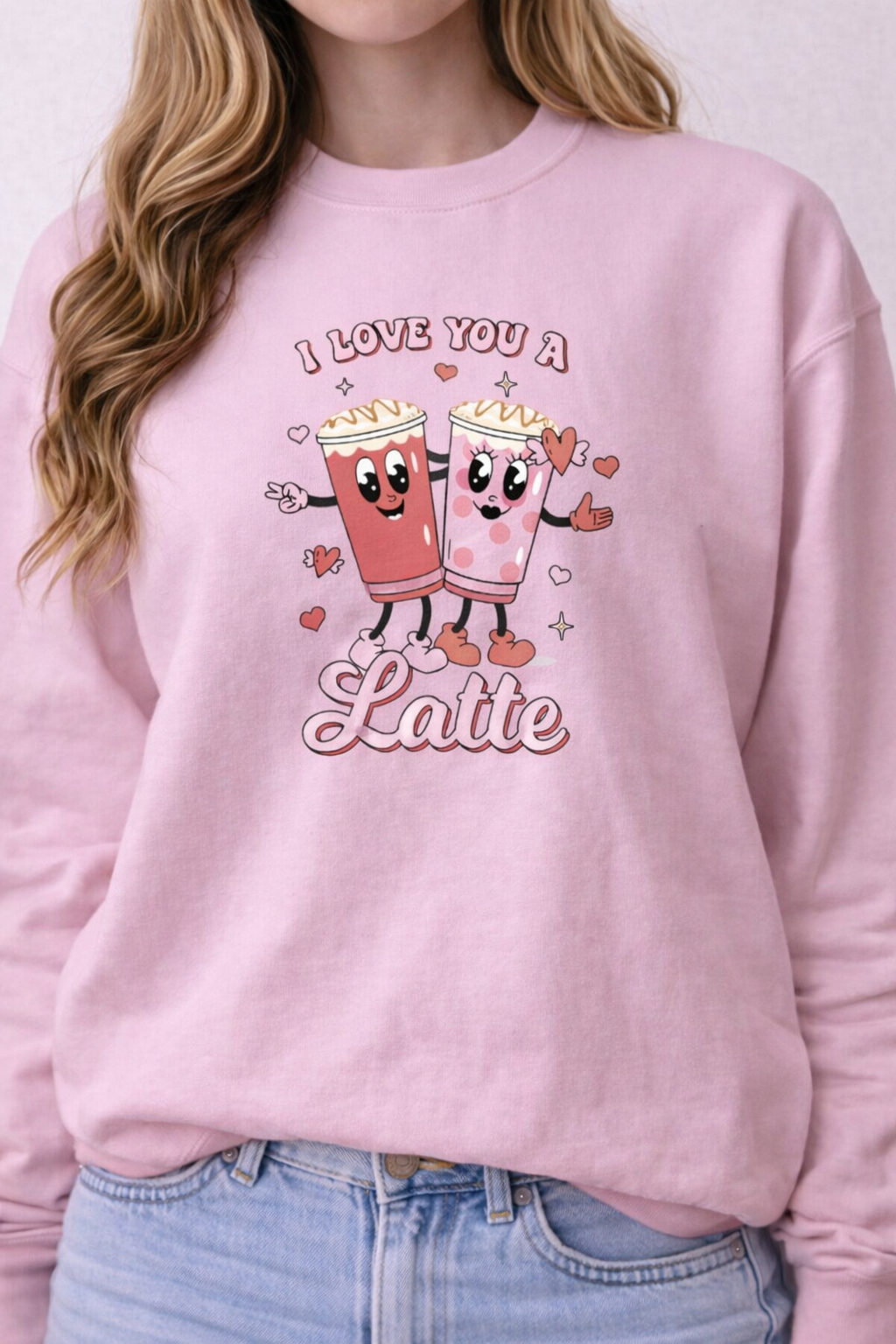 ❤️☕ I Love You a Latte Crewneck Sweatshirt (Gildan)