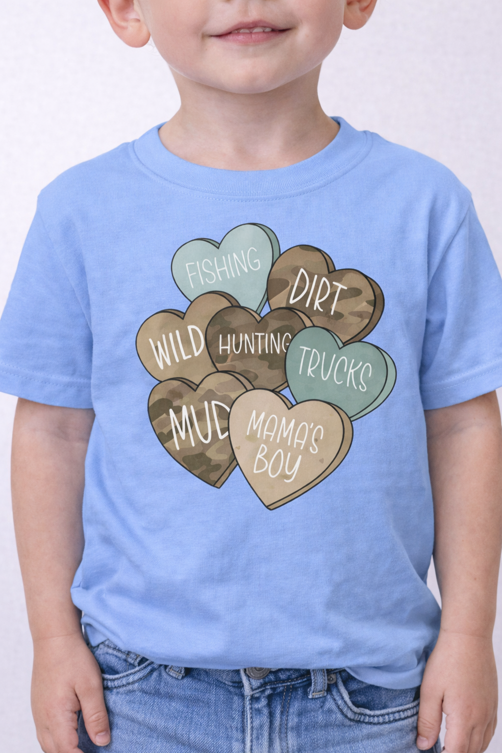 Mama’s Boy Outdoors Heart Crewneck Sweatshirt