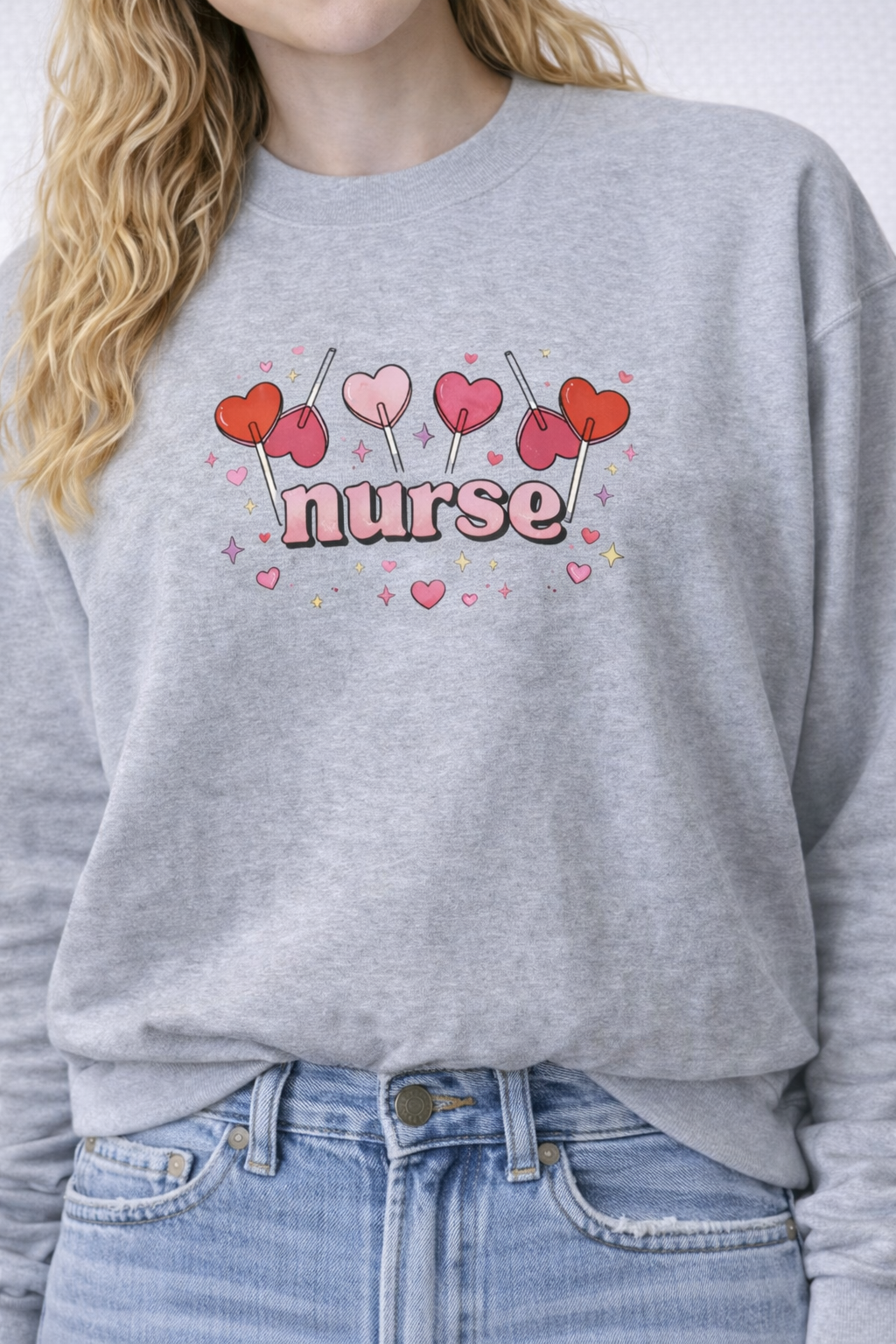 💖🩺 Nurse Valentine Crewneck Sweatshirt (Gildan)