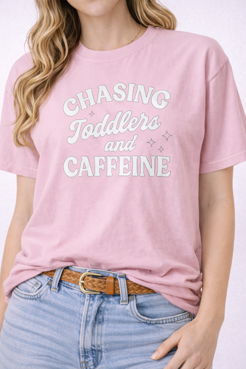☕ Chasing Toddlers and Caffeine Graphic Tee (Comfort Colors)