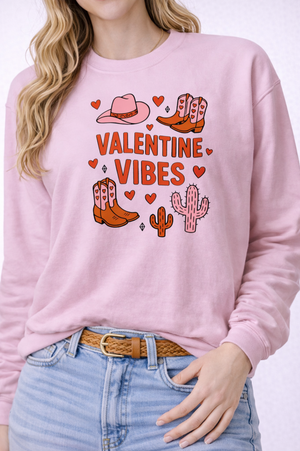 ❤️ Valentine Vibes Western Inspired Crewneck (Gildan)