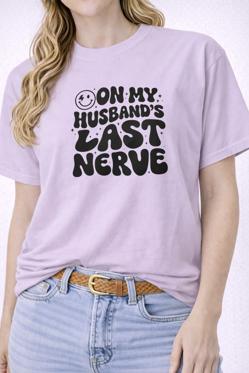 🖤⚡ On My Husband’s Last Nerve Graphic Tee (Comfort Colors)