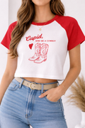 🤠❤️ Cupid Send Me a Cowboy Valentine Baby Tee