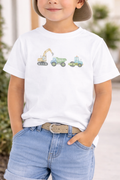 🚧💙 Construction Trucks Toddler Boy Tee
