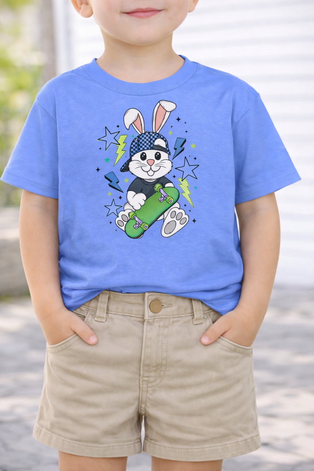 Skater Bunny Kids Easter Tee – Cool Easter Skateboard Shirt