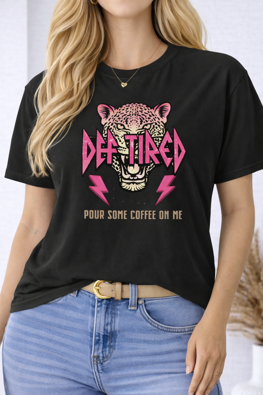 ☕ Def Tired Coffee Graphic Tee (Comfort Colors)