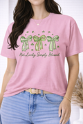 🤍🍀 Not Lucky Simply Blessed Bow Graphic Tee