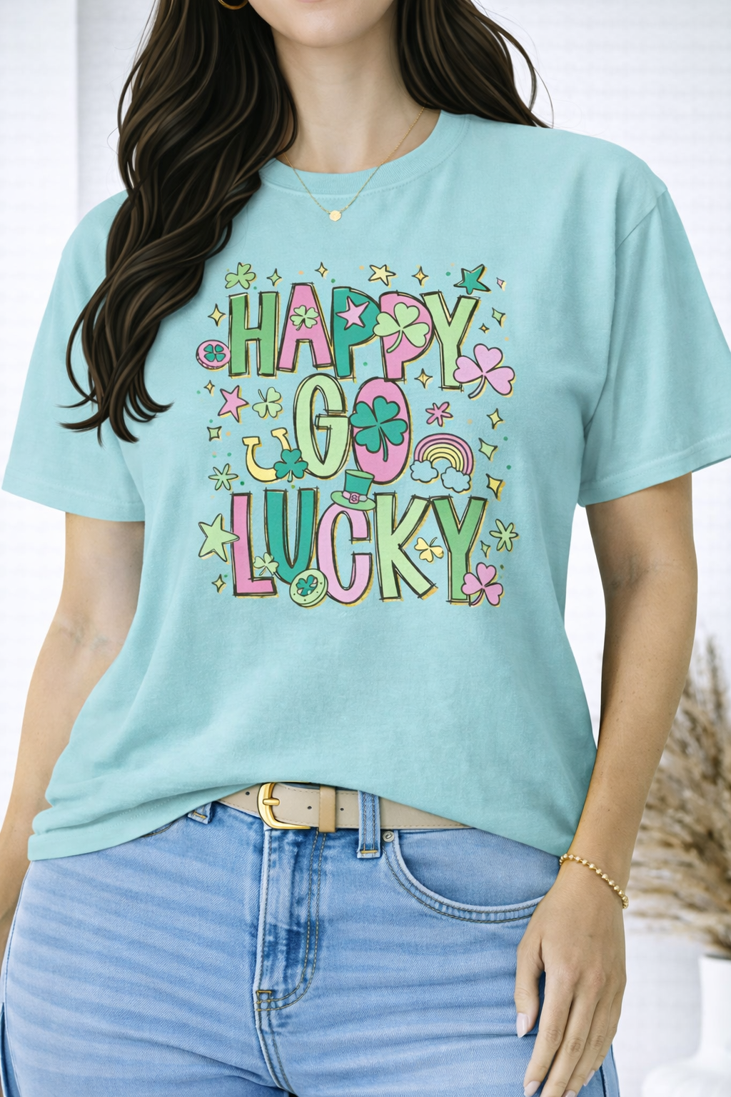🍀💖 Happy Go Lucky St. Patrick’s Day Graphic