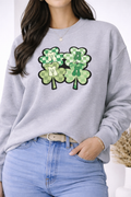 Irish Mama Clover Graphic Crewneck