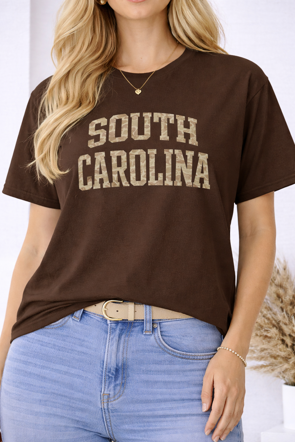 South Carolina Camo Women’s Graphic Tee (Gildan)