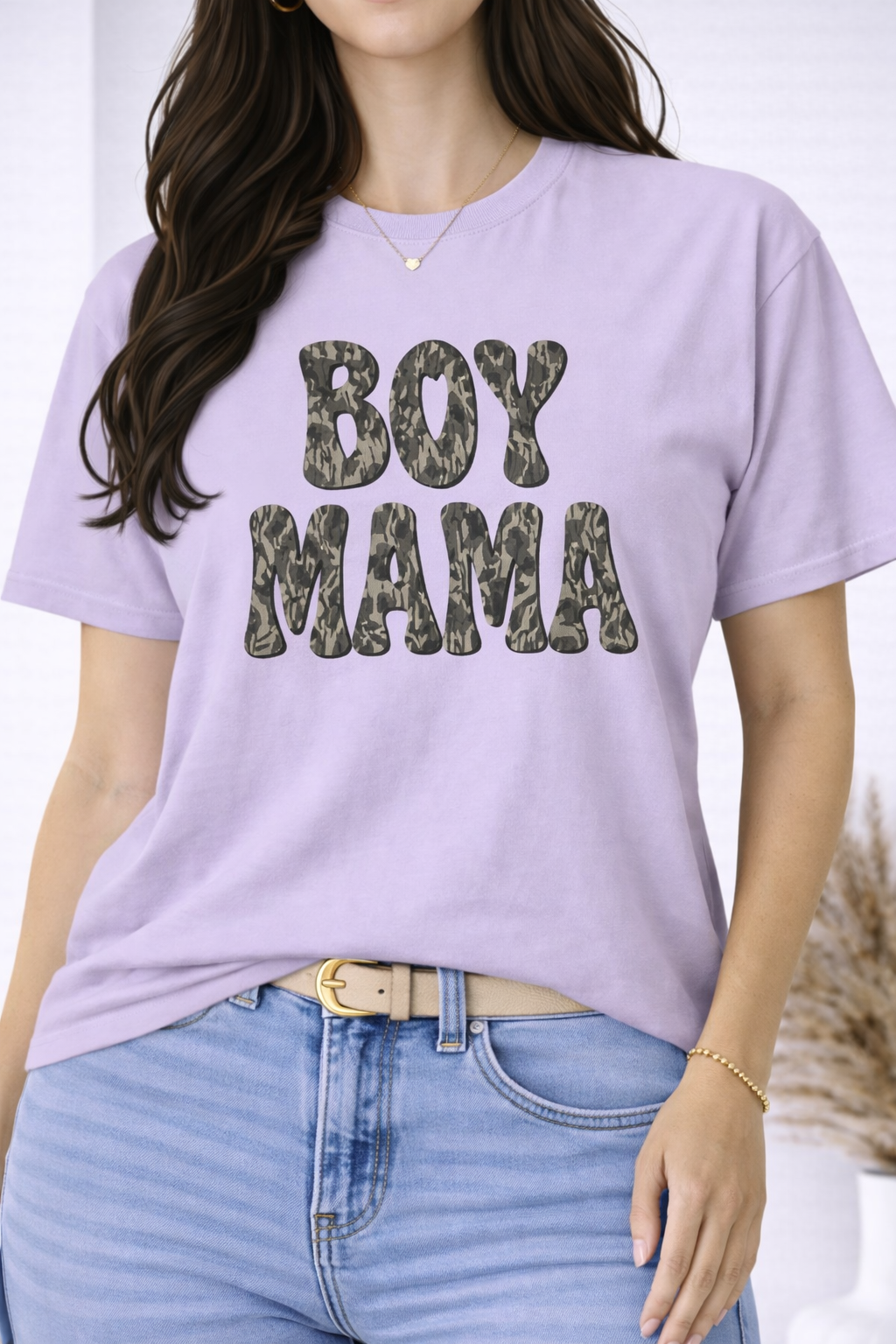 Boy Mama Camo Graphic Tee